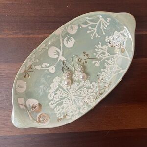 Drop Sparkle Ball & Pearl Earrings